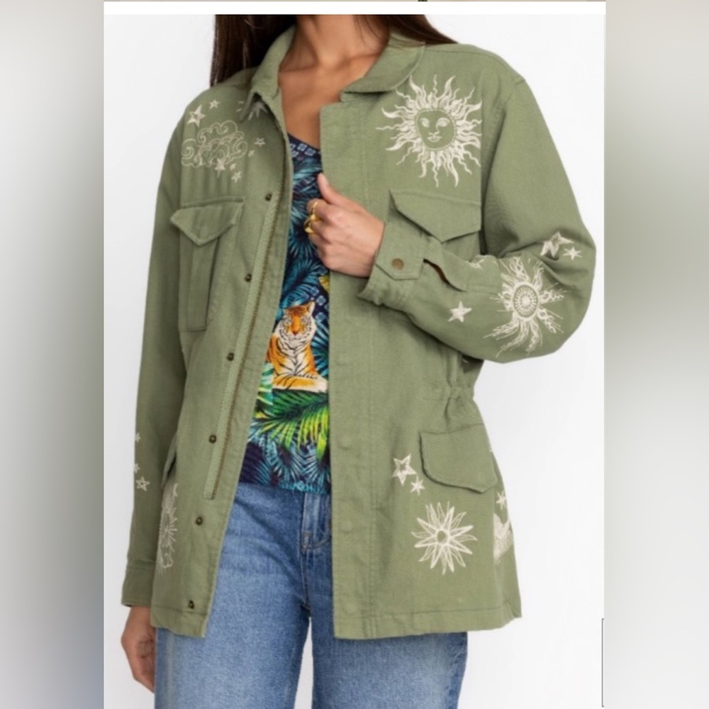 Johnny Was - Andromeda Paris Drawstring Army Coat - Medium